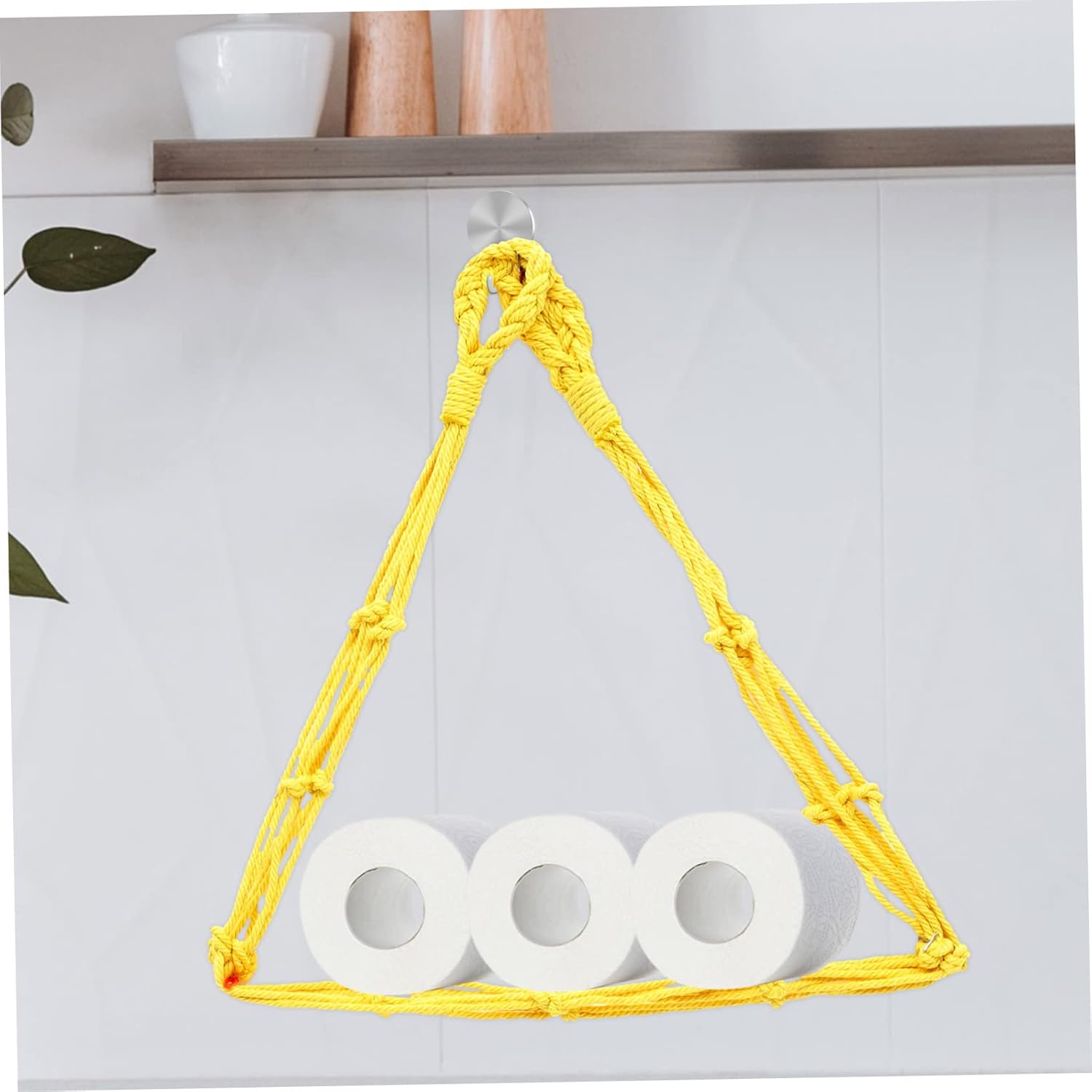 Welcome to LIFKICH 2-Piece Cotton Rope Paper Rack Set for Wall-Mounted Use in Bathroom Hotel