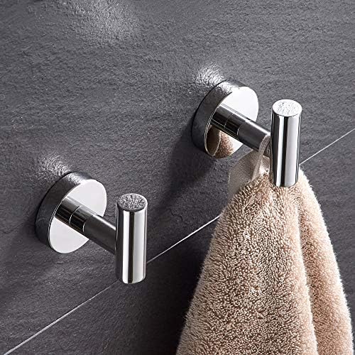 Marmolux Acc Single Coat Towel Hook Polished Chrome Bathroom Kitchen Towel Holder with Hat and Bag Hanger