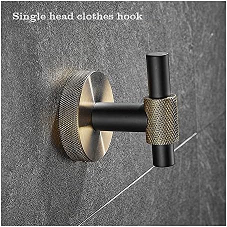 Sturdy Black Towel Rail Bathroom Hardware Set