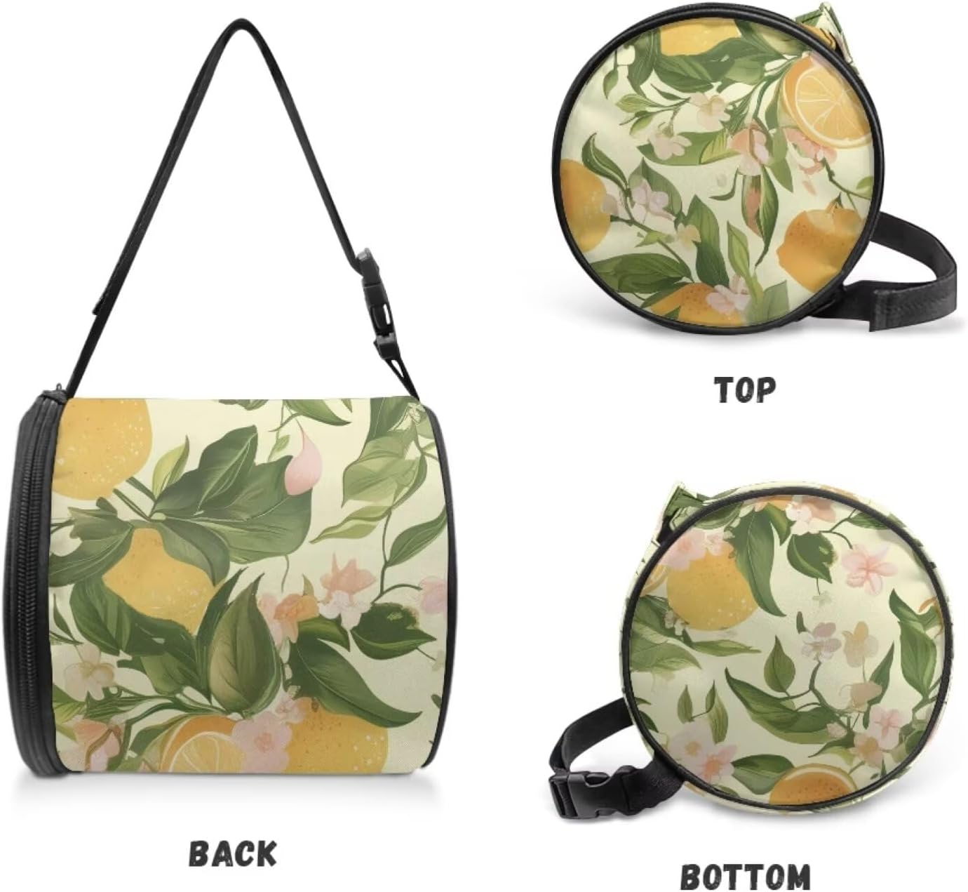 Stylish and Functional Lemon-Print Travel Toilet Paper Holder for Cats and Dogs