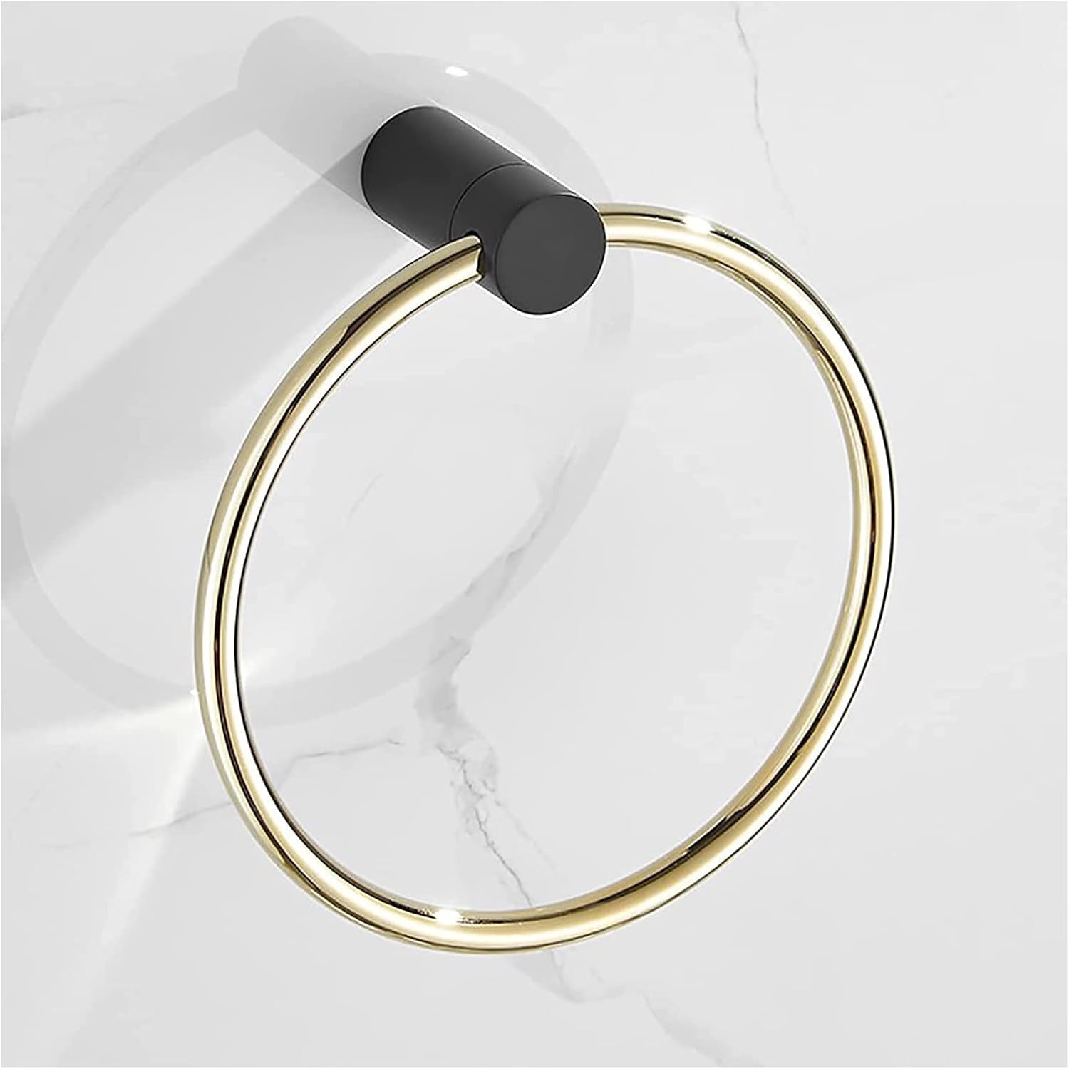Sturdy Towel Rail Towel Holder for Bathroom with Sleek Round Design Stainless Steel Black Gold Color