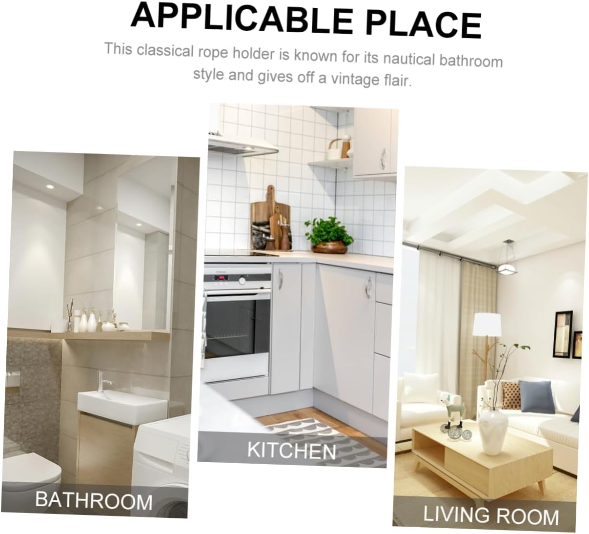 Dont Get Tied Up in the flushed - Jute Rope Towel Holder for Nautical Washrooms