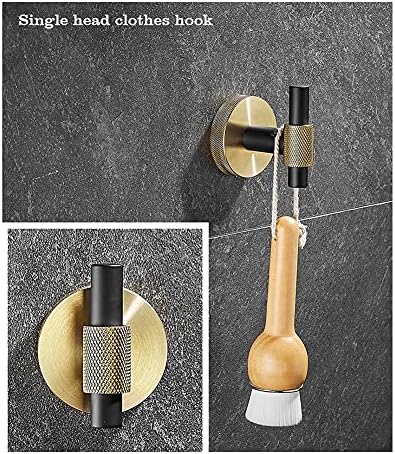 Sturdy Black Towel Rail Bathroom Hardware Set