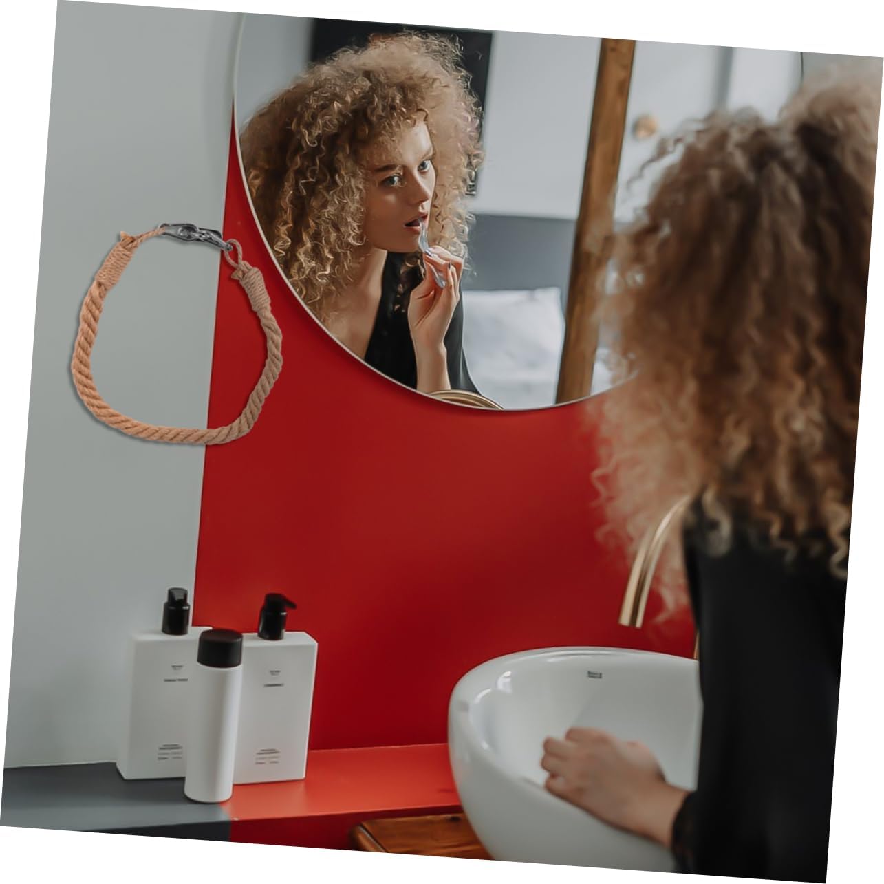 Elegant Nautical Jute Rope Towel Holder for Bathroom Decor 10 Words