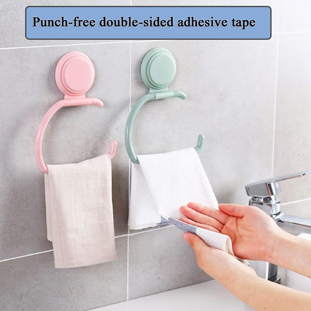 2-Piece Toilet Paper Holder with Suction Cup Wall Mount for Home Kitchen