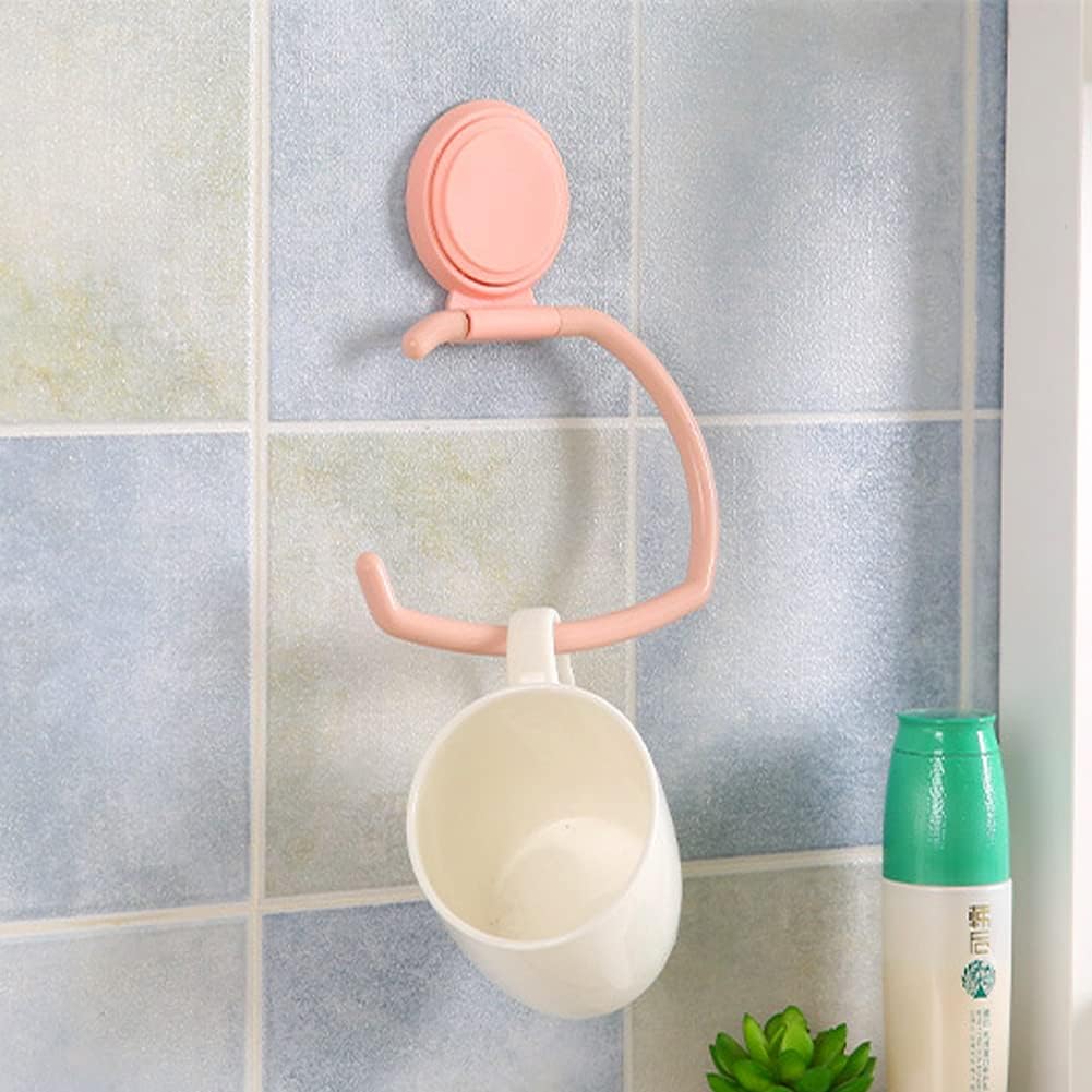 2-Piece Toilet Paper Holder with Suction Cup Wall Mount for Home Kitchen