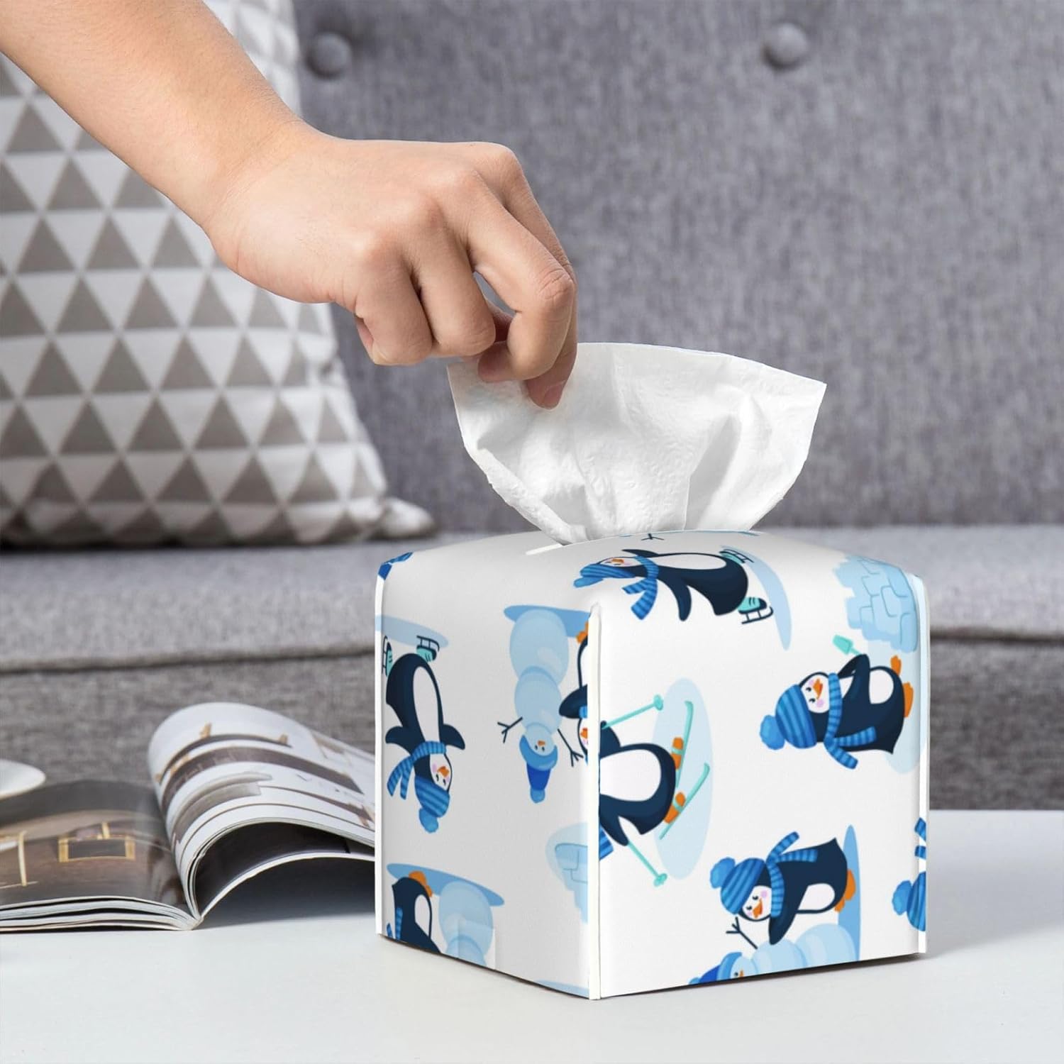 Premium Leather Tissue Box Holder for Home Away Holiday Gift Modern Design Today