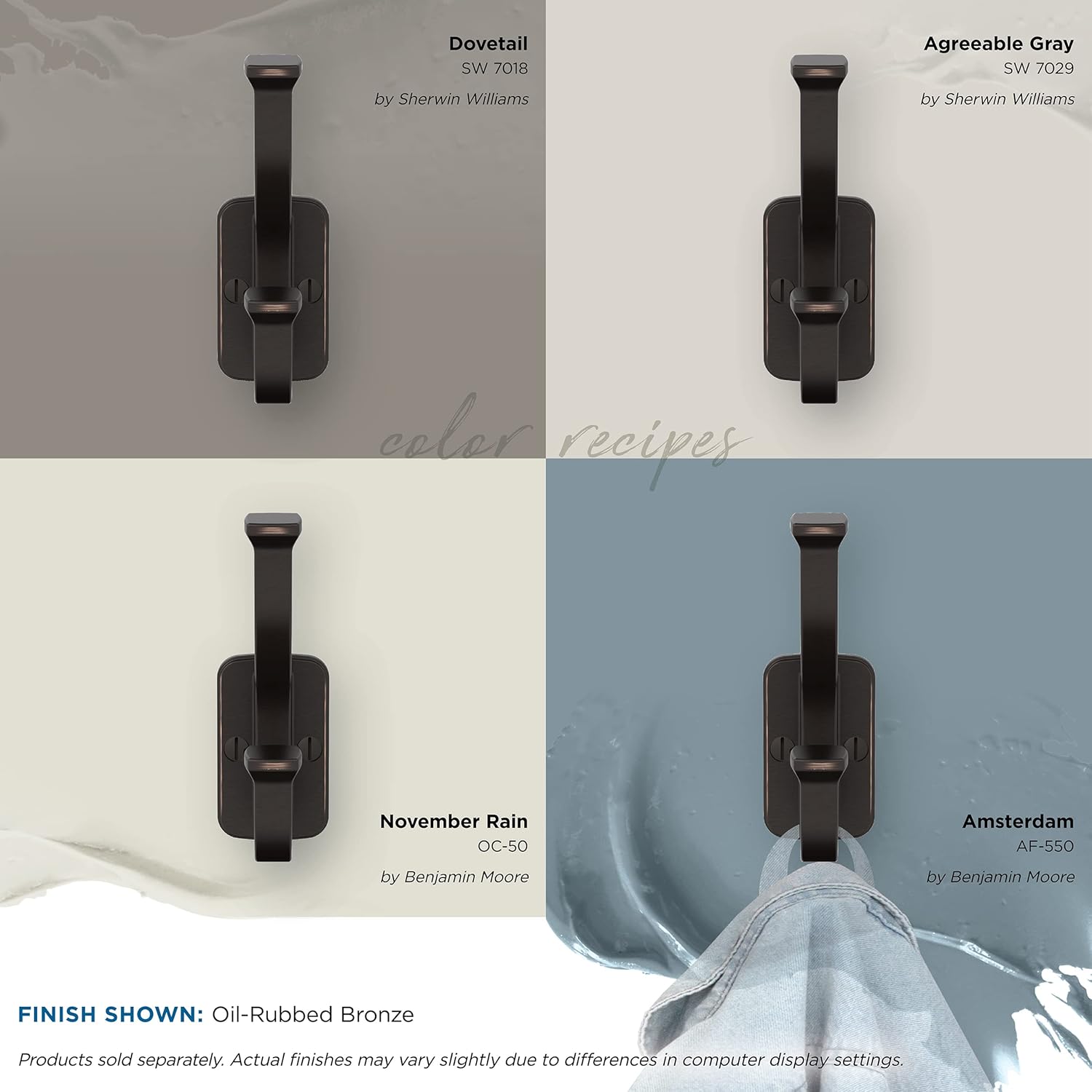 Stylish Decorative Wall Hook Amerock H37007ORB Oil Rubbed Bronze Bathroom Closet