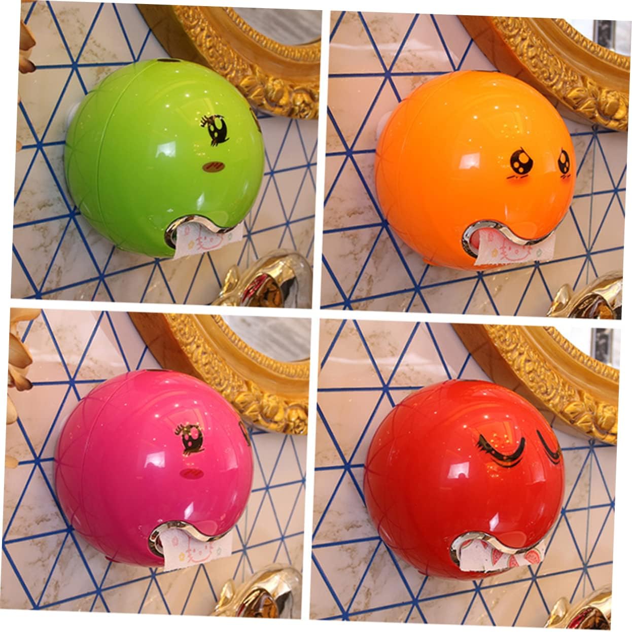 Cartoon Style Paper Towel Holder Unique Design for Bathroom Fast Assemble with Screws