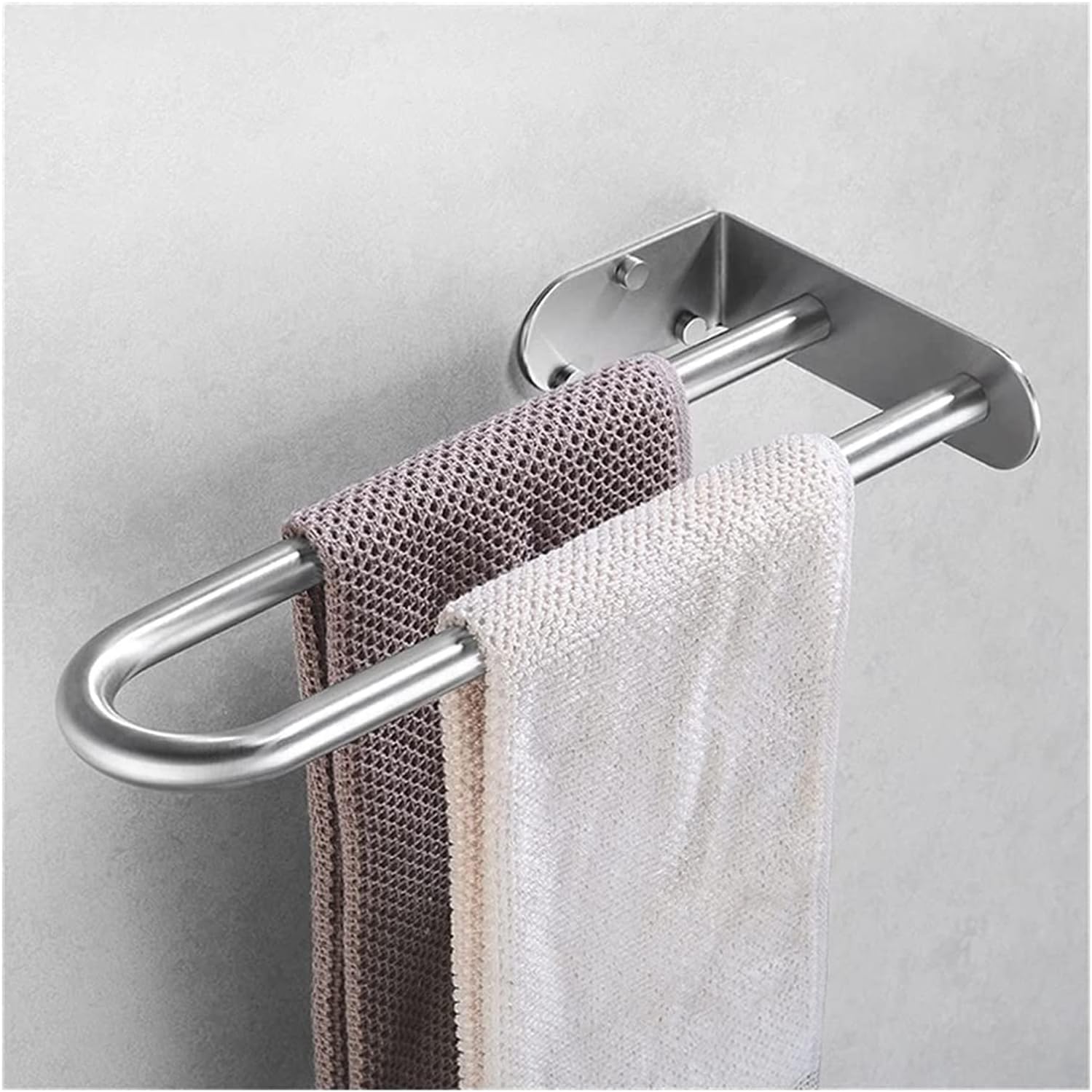 Sturdy Double Towel Holder Stainless Steel Towel Rail for Bathroom Kitchen Bedroom Cabinet wall-Mounted Towel Bar