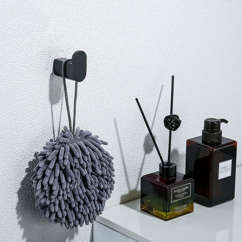 Bathroom Multi-Piece Set Matte Black Towel Toothbrush Holder with Easy Installation
