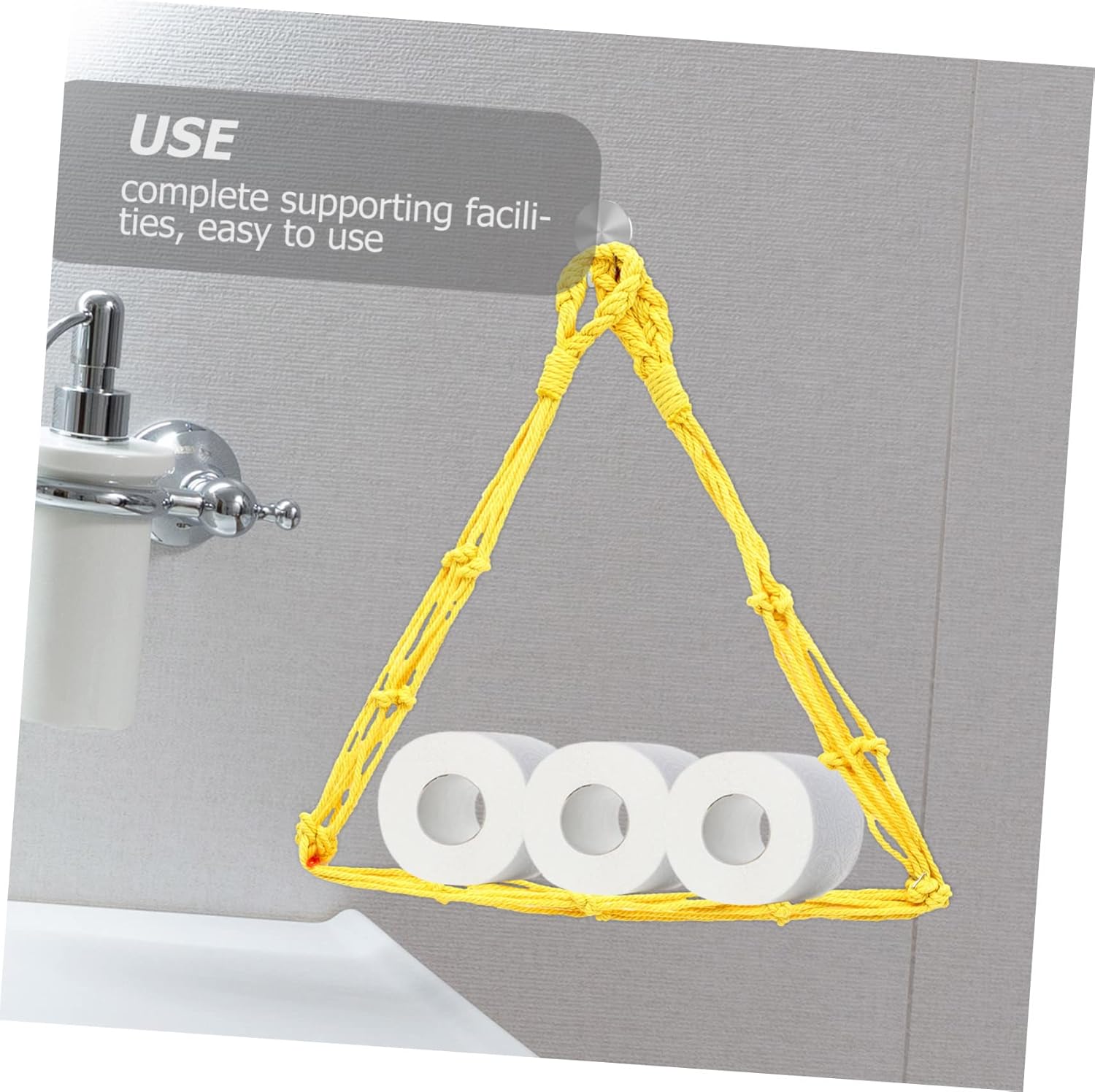 Track Hitter Braided Cotton TP Holder Set for Kitchens Bathrooms 2-Piece Classic Design