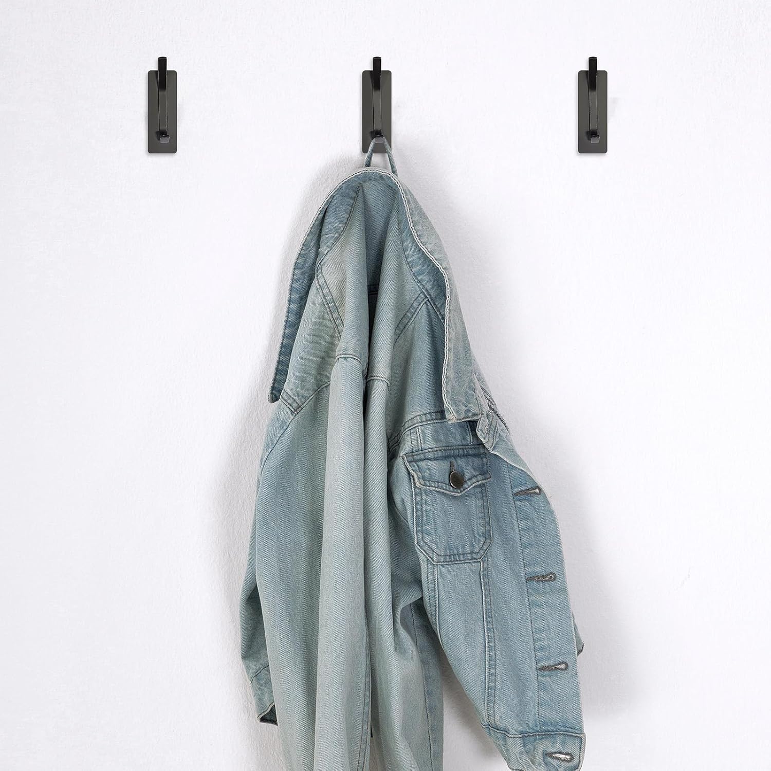 8PCS Berkwood Self-Adhesive Stainless Steel Towel Hook Wall-Mounted Berkshire White 5LB Capacity