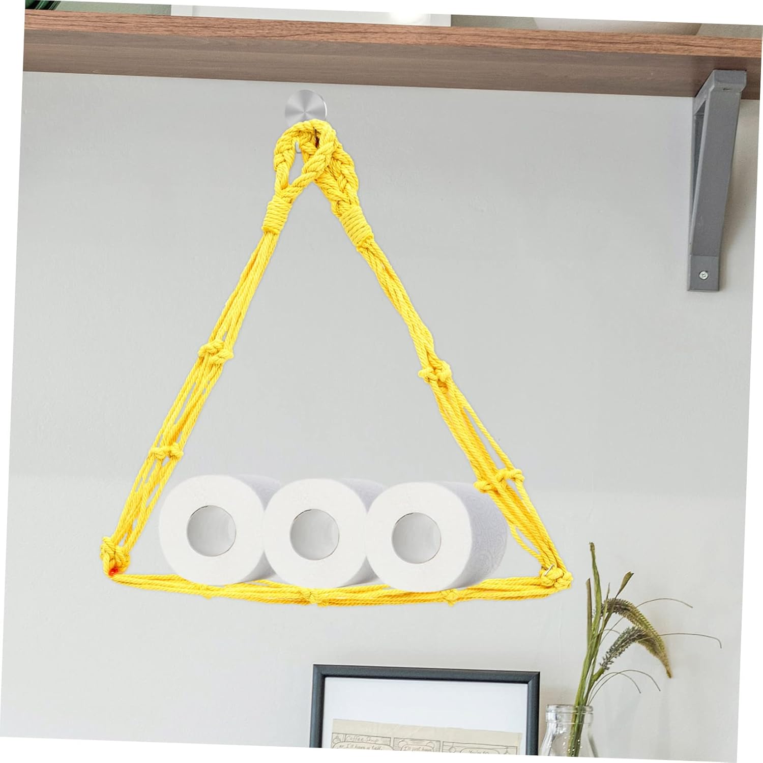 Uonlytech 2pc Toilet Paper Holder Stylish Wall-Mounted Storage for Bathroom Kitchen