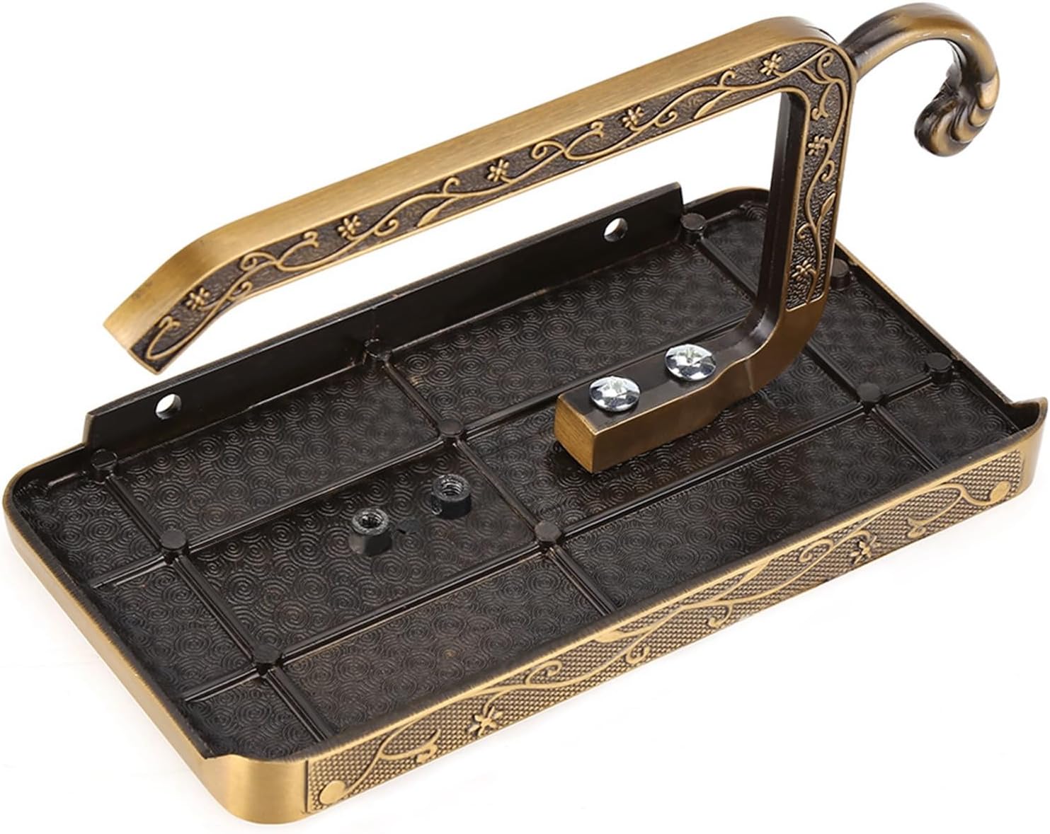 Aramox Wall-Mounted Vintage Brass Toilet Paper Holder Antique Luxury Decor