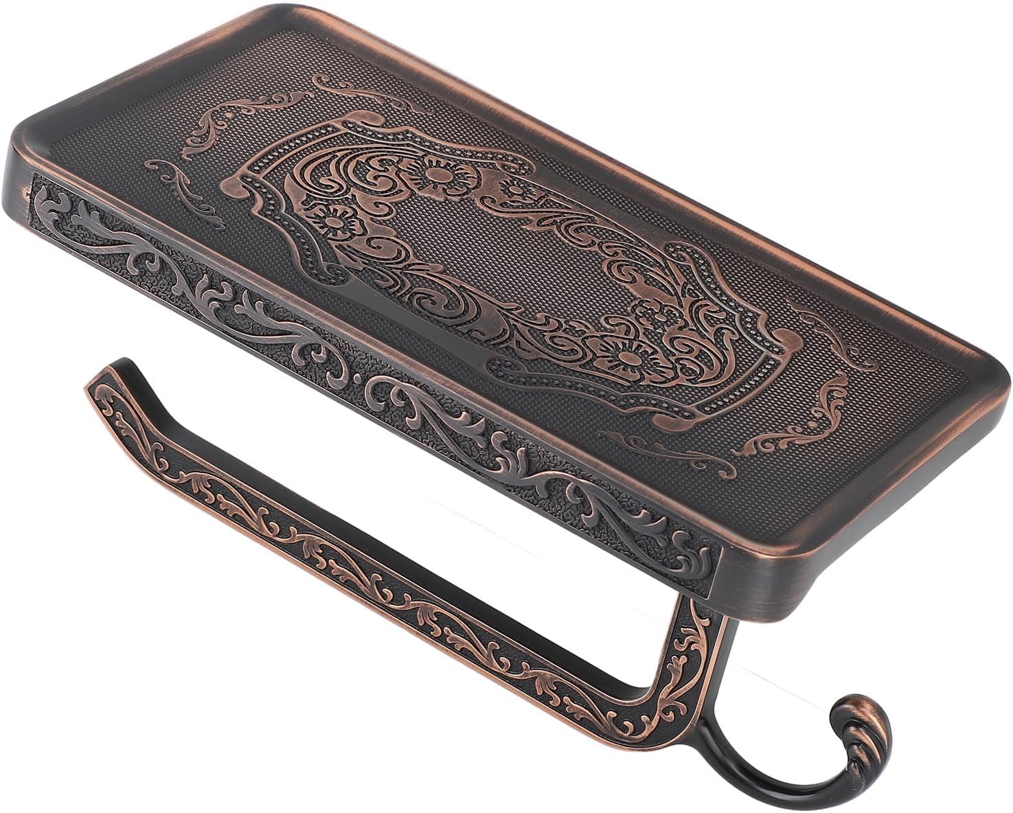 High-Premium Retro Zinc Alloy Toilet Paper Holder for Space-Saving Storage