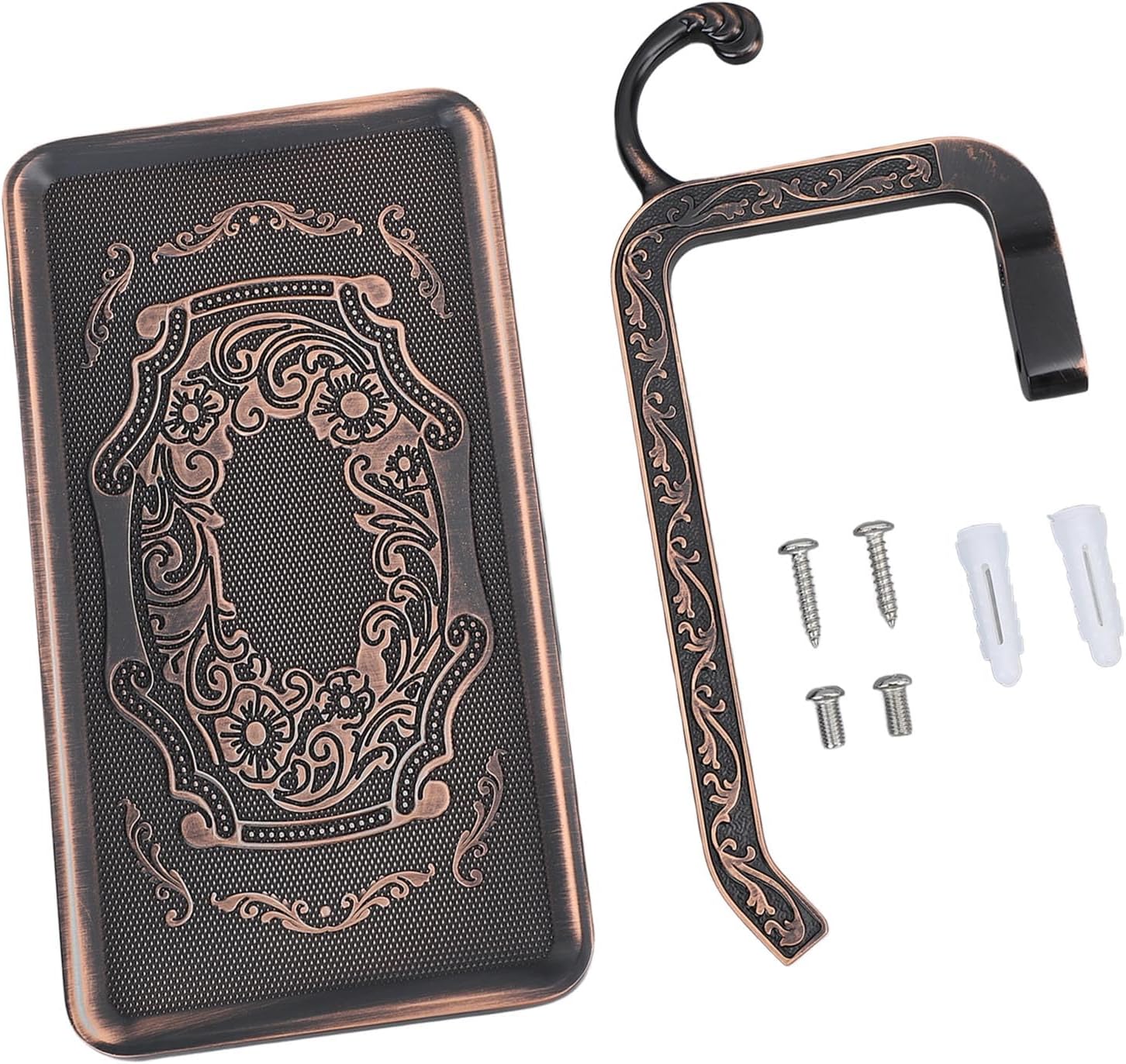 High-Premium Retro Zinc Alloy Toilet Paper Holder for Space-Saving Storage