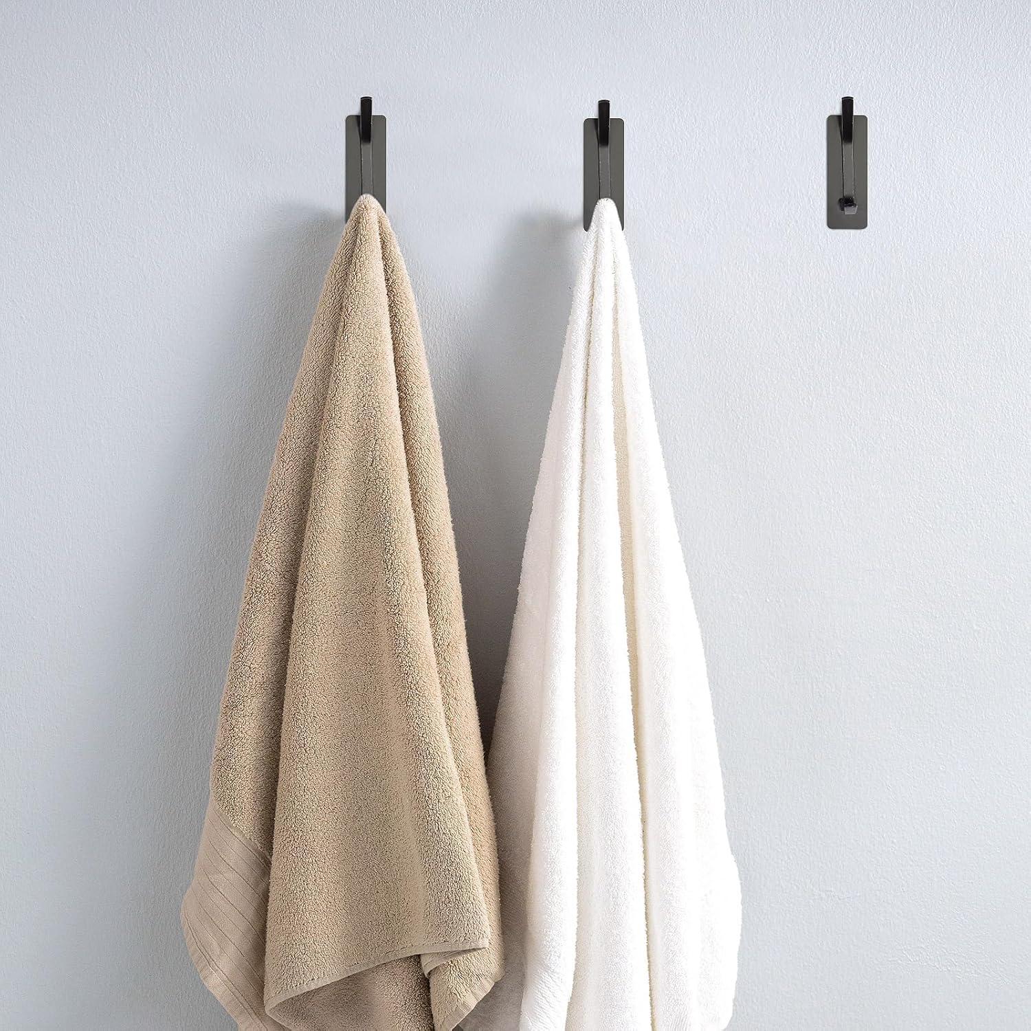 8PCS Berkwood Self-Adhesive Stainless Steel Towel Hook Wall-Mounted Berkshire White 5LB Capacity