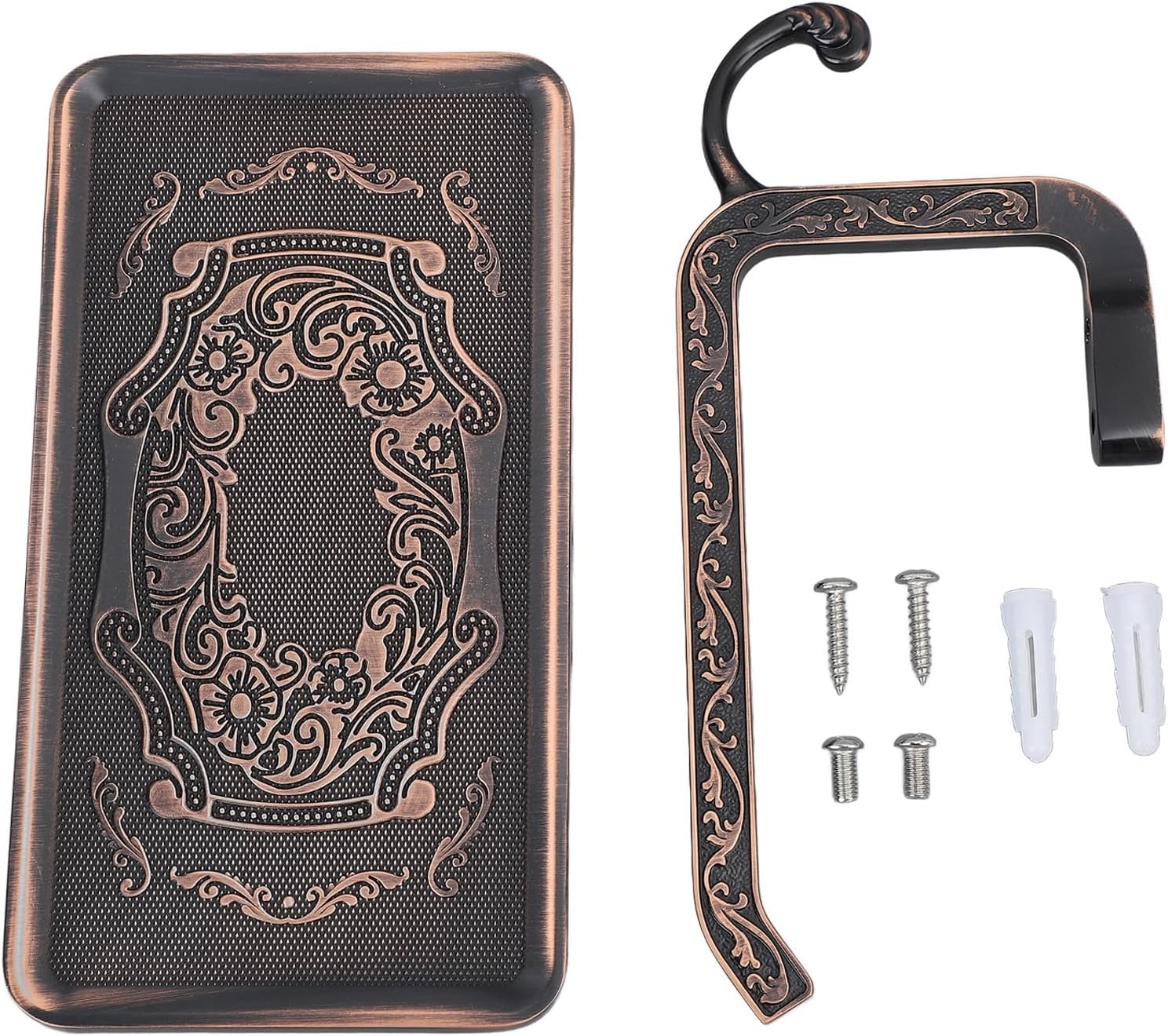 High-Premium Retro Zinc Alloy Toilet Paper Holder for Space-Saving Storage