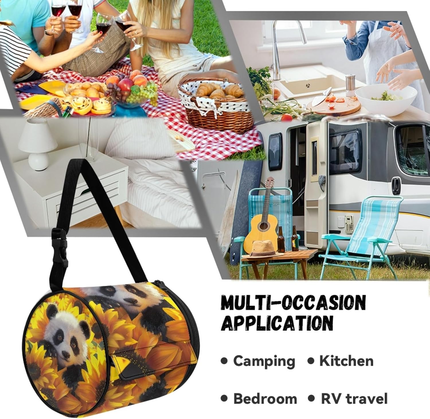 Panda Baby Portable Hanging Toilet Paper Holder for Camping Hiking and Home Use