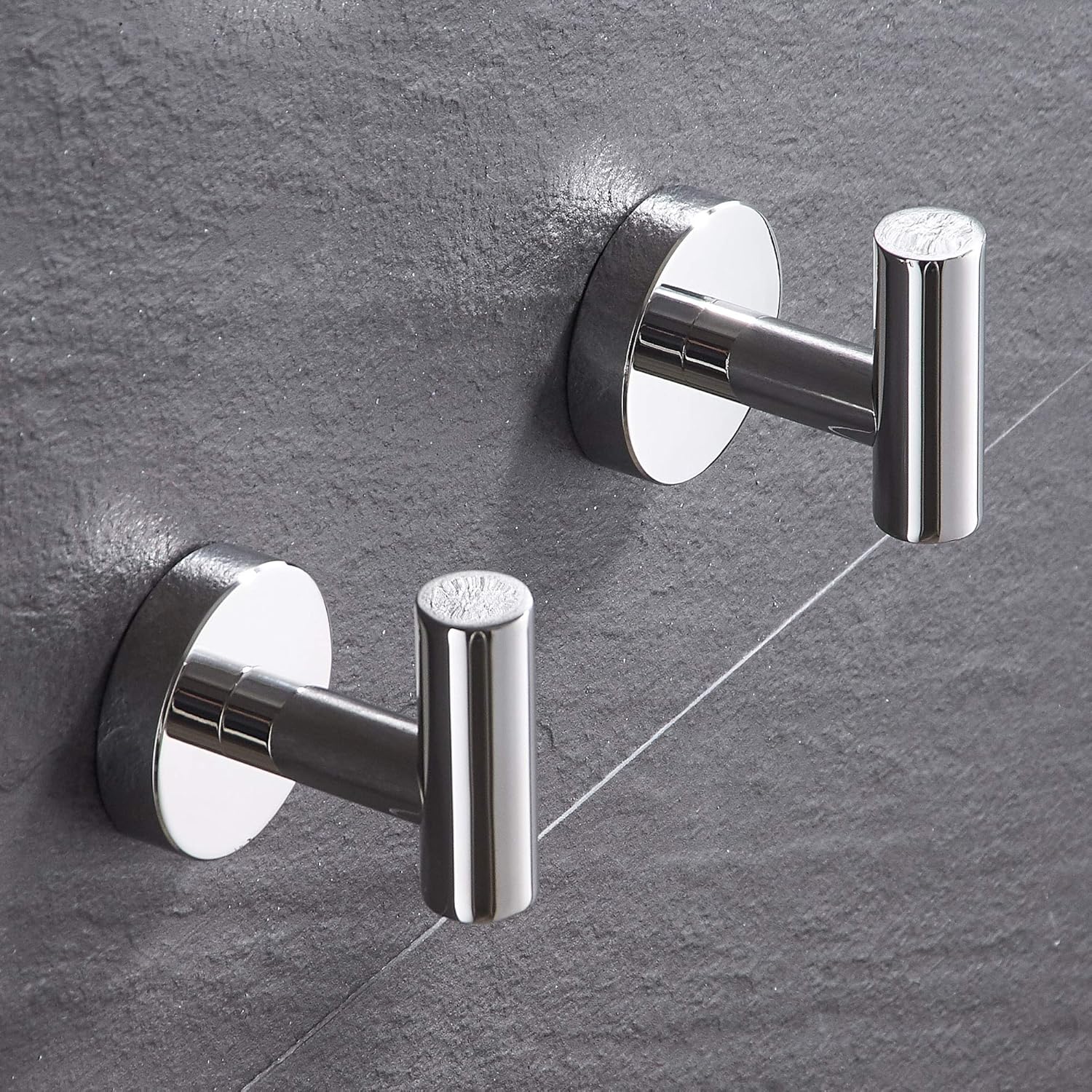 Marmolux Acc Single Coat Towel Hook Polished Chrome Bathroom Kitchen Towel Holder with Hat and Bag Hanger